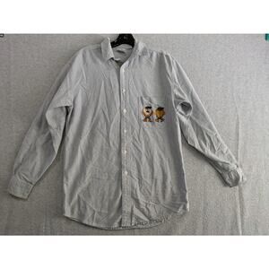 Acme Taz Tasmanian Devil Looney Tunes Button‎ Down Shirt Men's Small Vintage
